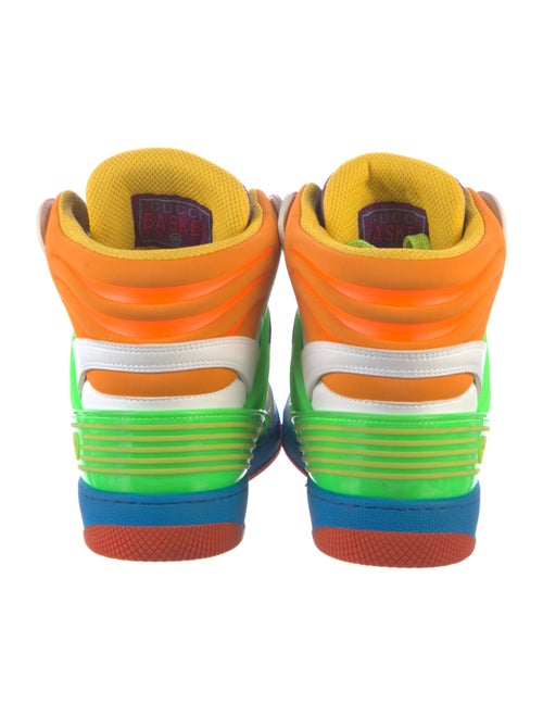 Gucci Interlocking G Logo Leather Wedge Sneakers