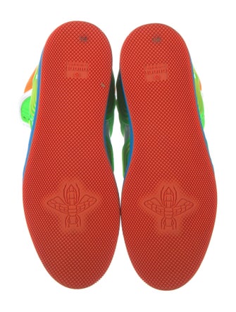 Gucci Interlocking G Logo Leather Wedge Sneakers