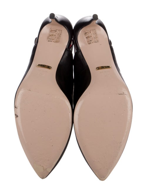 Gucci Sylvie Web Accent Leather Slingback Pumps