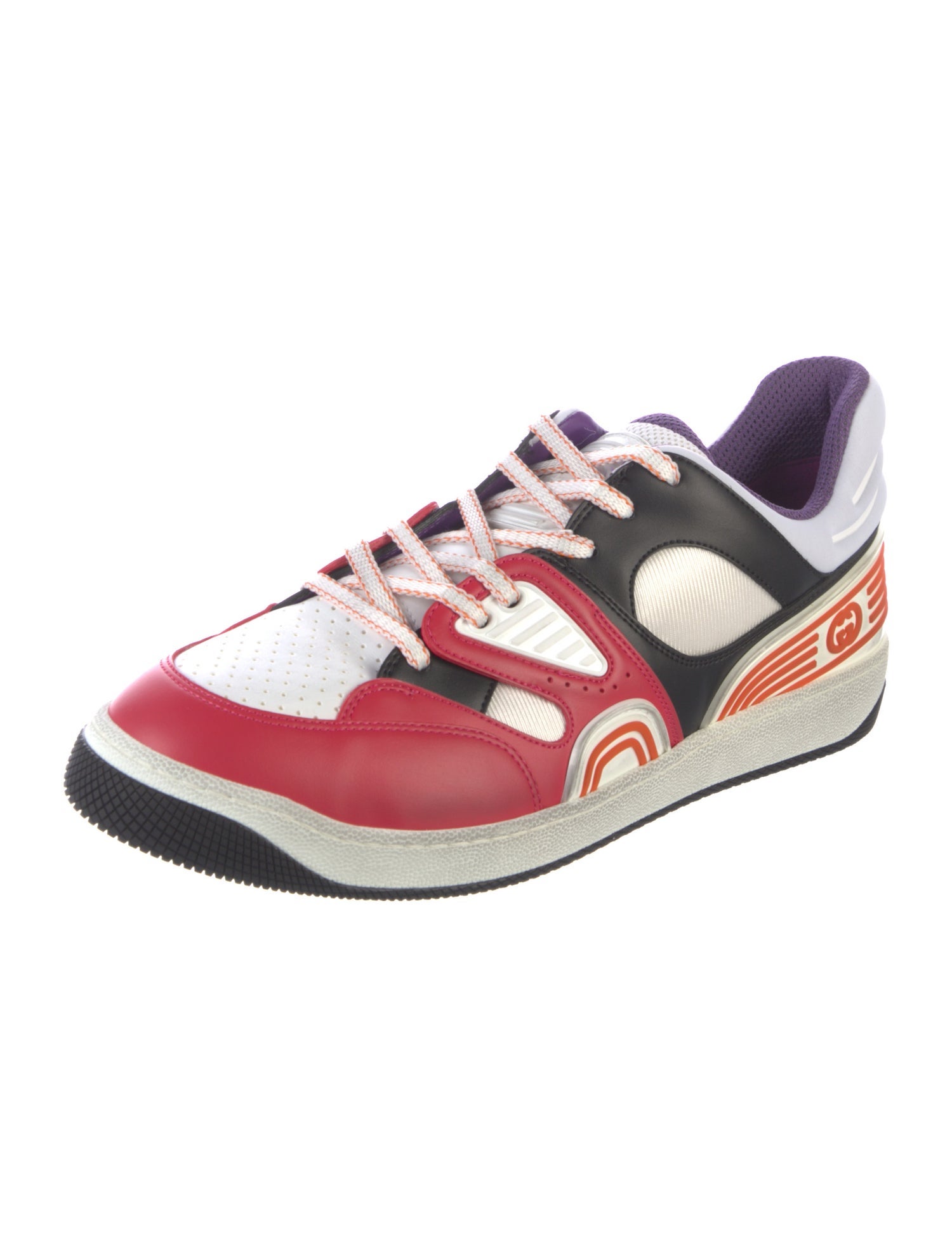 Gucci Interlocking G Logo Leather Athletic Sneakers