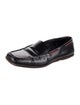 Gucci Web Accent Leather Loafers