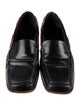 Gucci Web Accent Leather Loafers