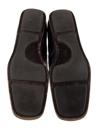 Gucci Web Accent Leather Loafers