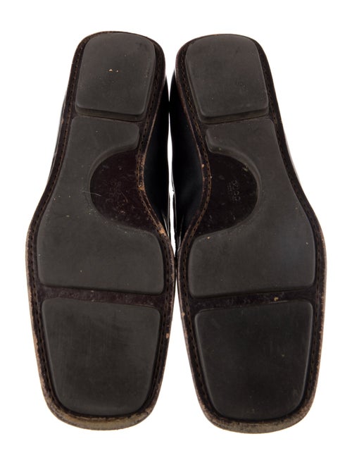 Gucci Web Accent Leather Loafers