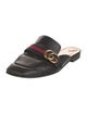 Gucci Double G Logo Leather Mules