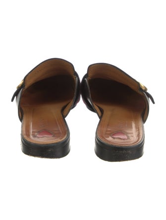 Gucci Double G Logo Leather Mules