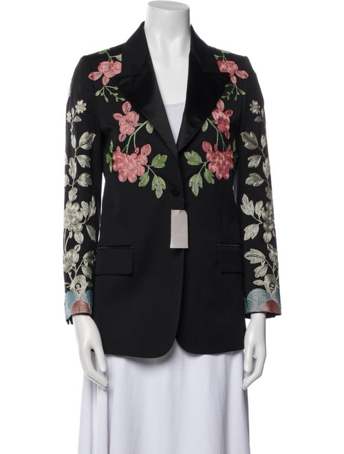 Gucci Wool Floral Print Blazer