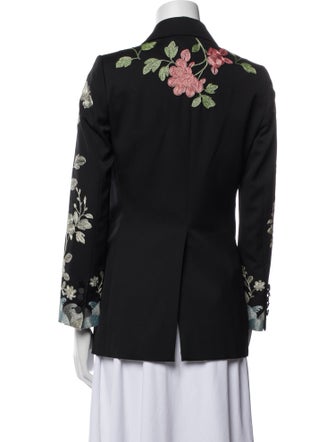 Gucci Wool Floral Print Blazer