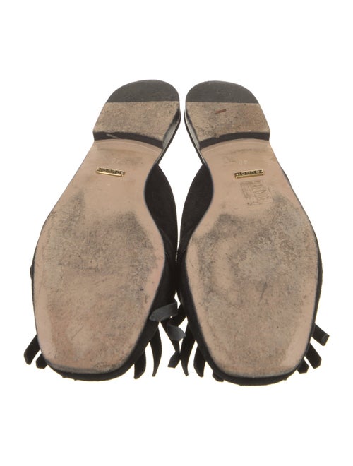 Gucci Double G Logo Suede Mules