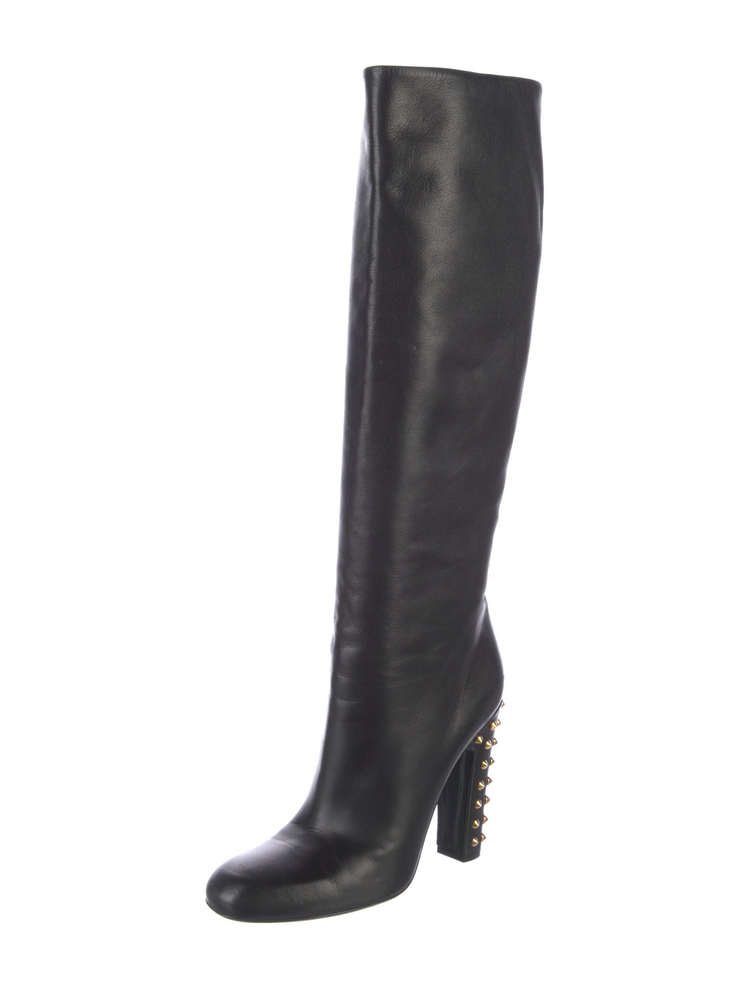 Gucci Spike Accents Leather Boots