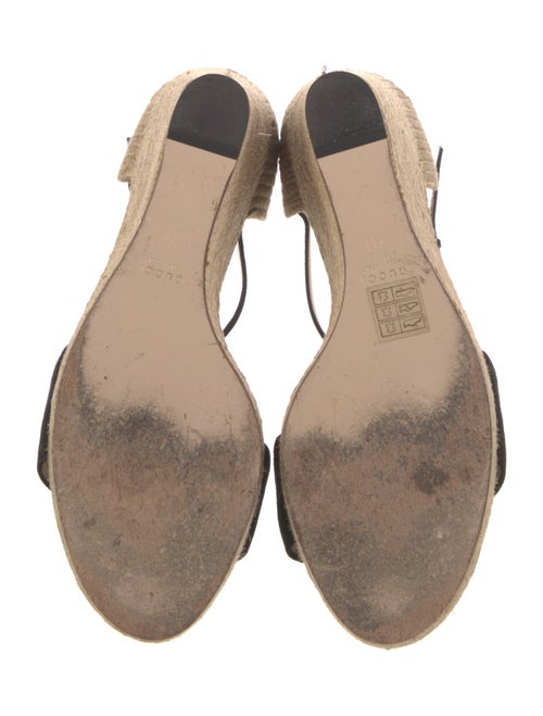 Gucci Horsebit Accent Suede Espadrilles