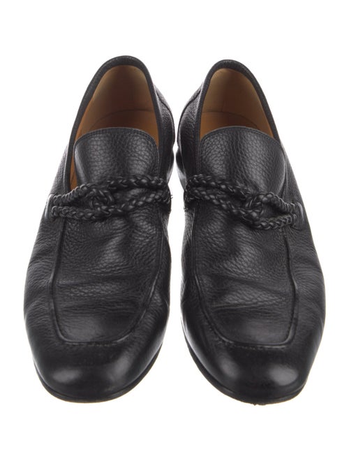 Gucci Leather Braided Accents Dress Loafers