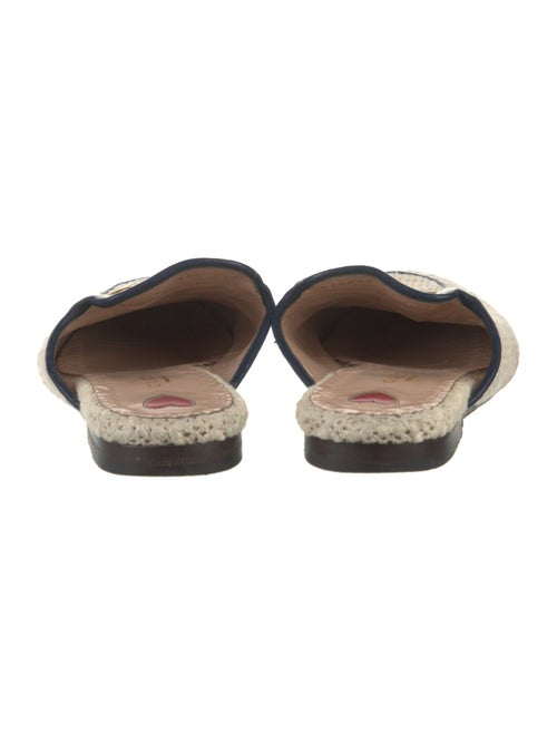 Gucci Horsebit Accent Straw Mules