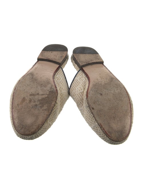 Gucci Horsebit Accent Straw Mules