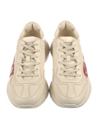 Gucci Web Accent Leather Sneakers