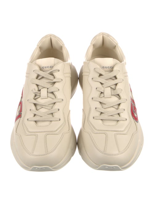 Gucci Web Accent Leather Sneakers