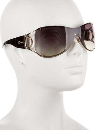Gucci Hasler Horsebit Accent Shield Sunglasses
