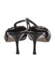 Gucci Chain-Link Accent Leather Slingback Pumps