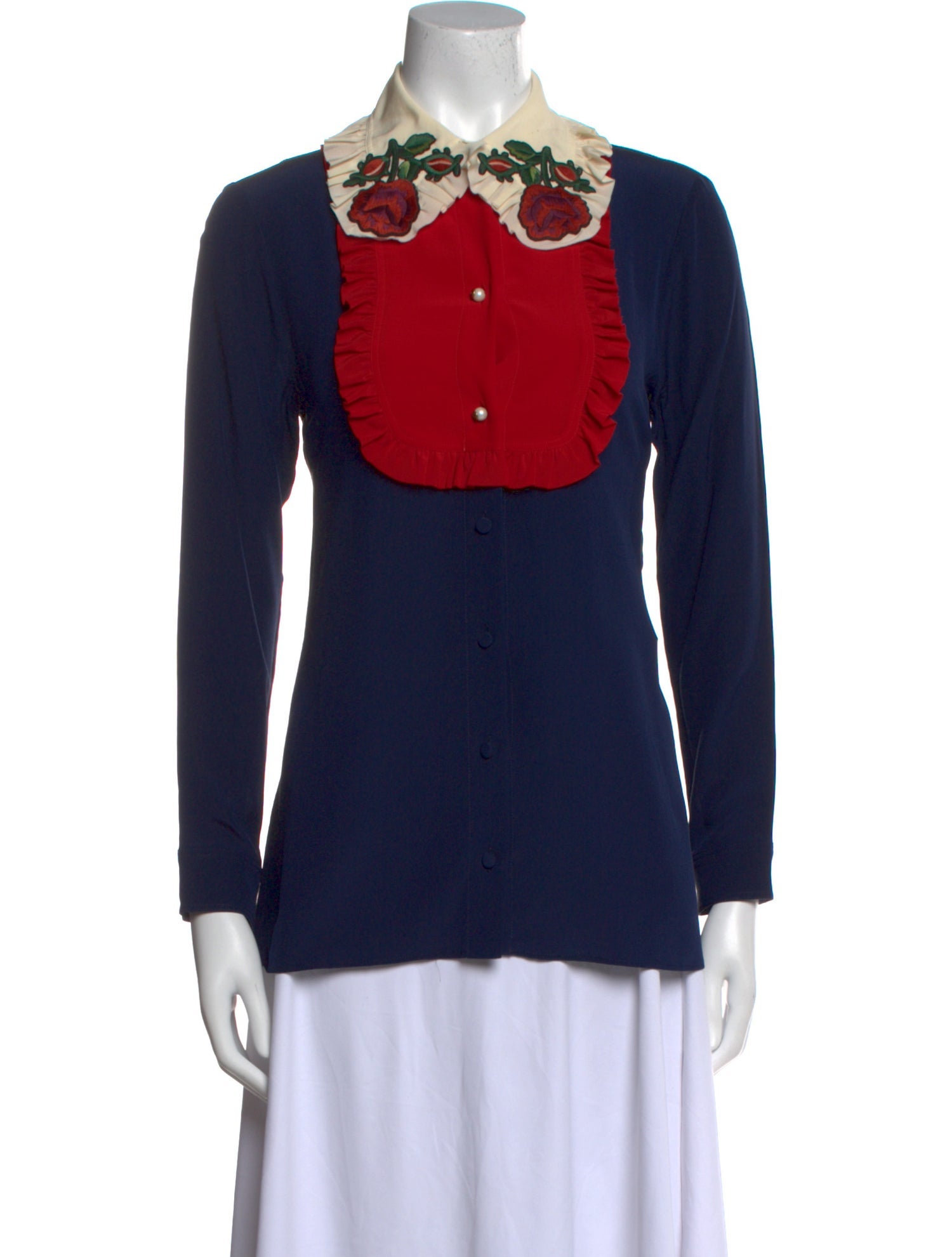 Gucci 2016 Silk Button-Up Top