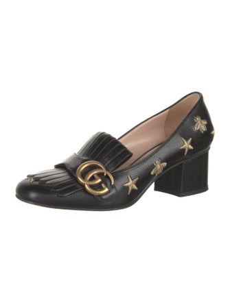 Gucci Double G Logo Leather Pumps