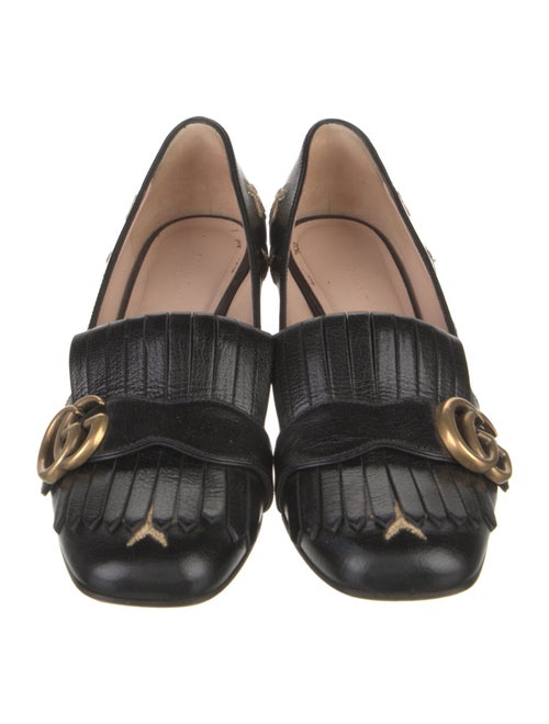 Gucci Double G Logo Leather Pumps