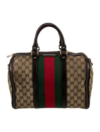 Gucci GG Canvas Web Boston Medium