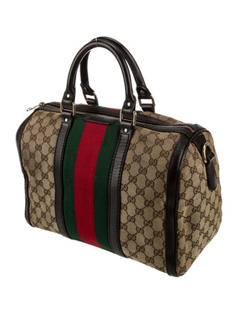 Gucci GG Canvas Web Boston Medium