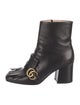 Gucci Double G Logo Leather Boots