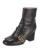 Gucci Double G Logo Leather Boots