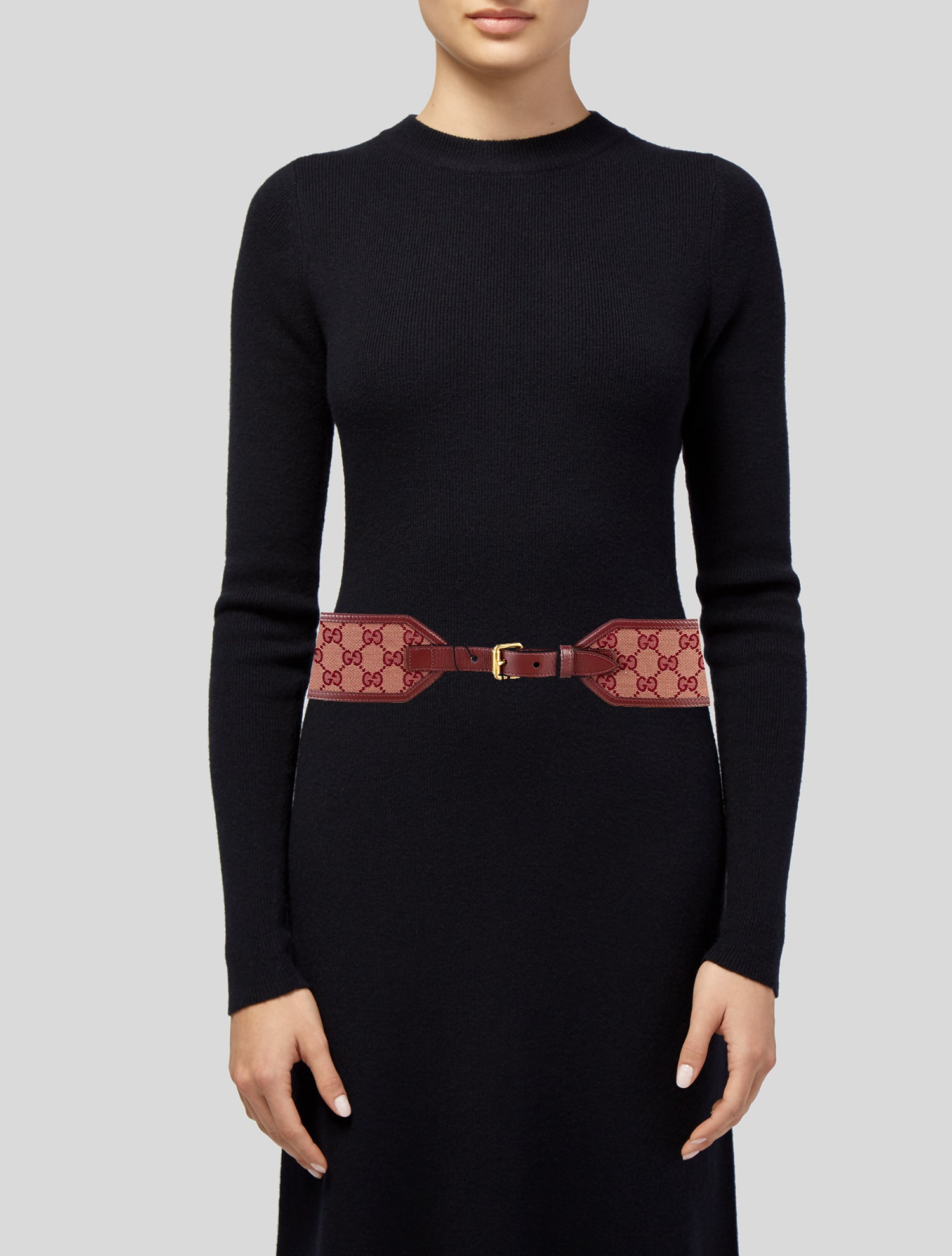 Gucci GG Canvas Wide Waist Belt w/ Tags