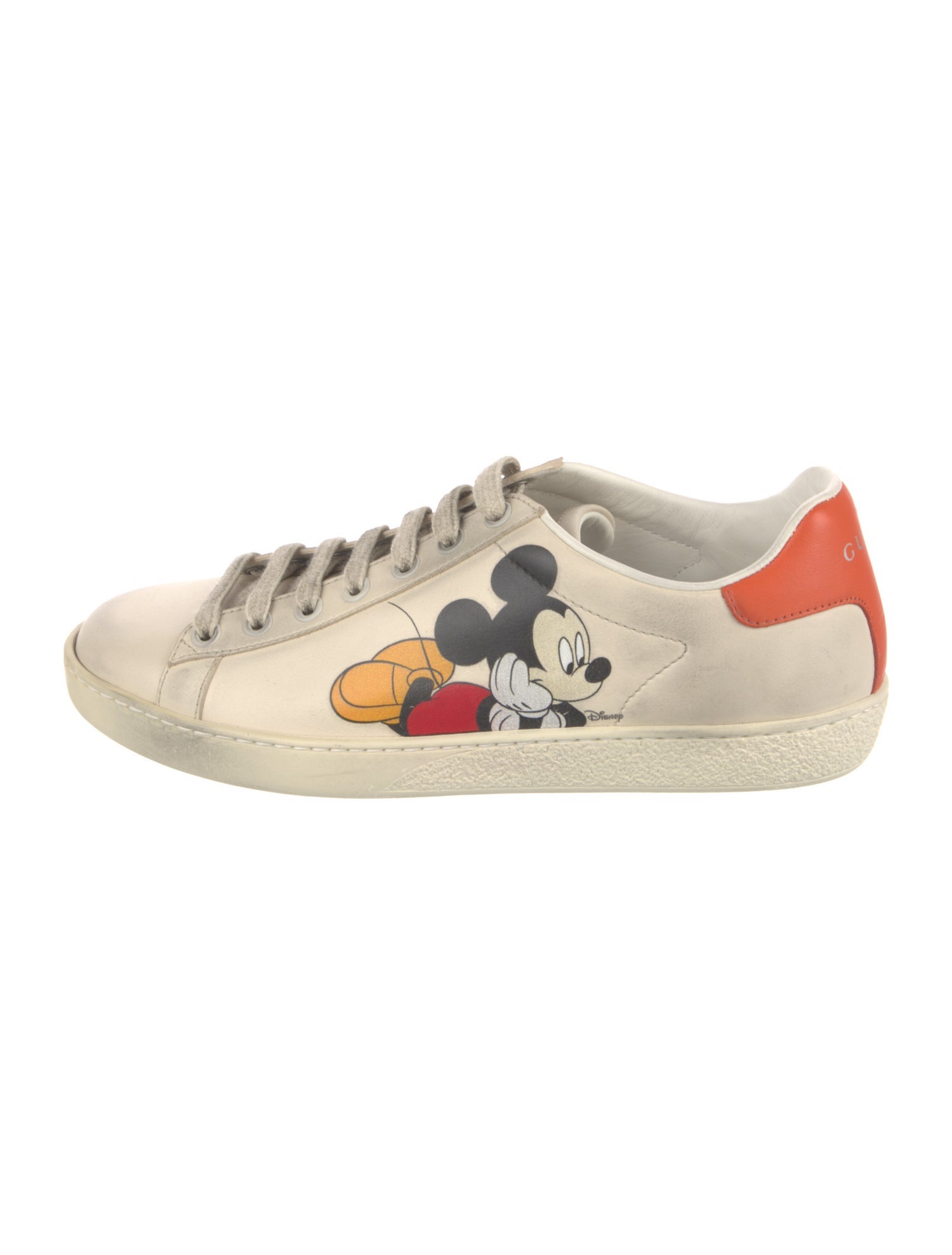 Gucci x Disney Leather Distressed Accents Sneakers