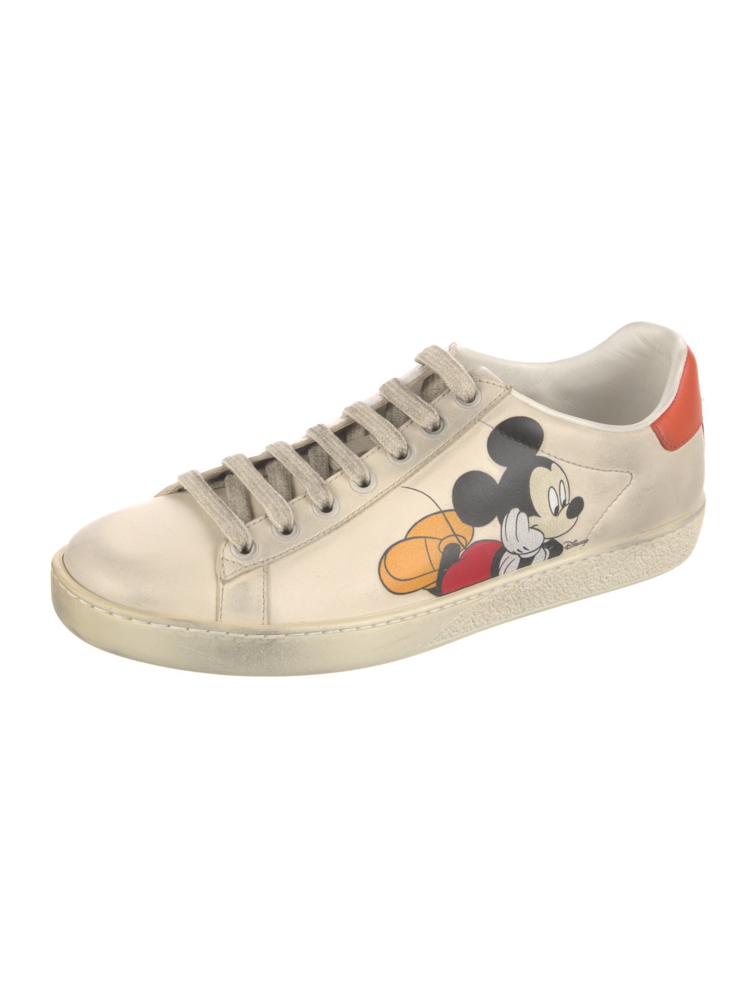 Gucci x Disney Leather Distressed Accents Sneakers