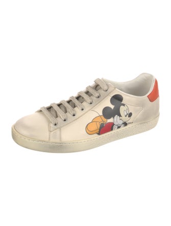 Gucci x Disney Leather Distressed Accents Sneakers