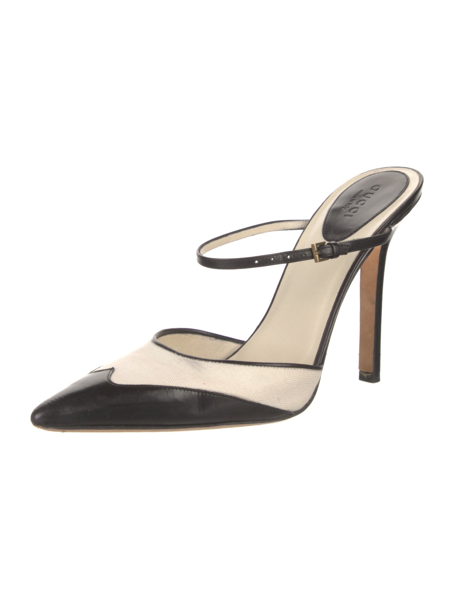 Gucci Leather Colorblock Pattern Mules