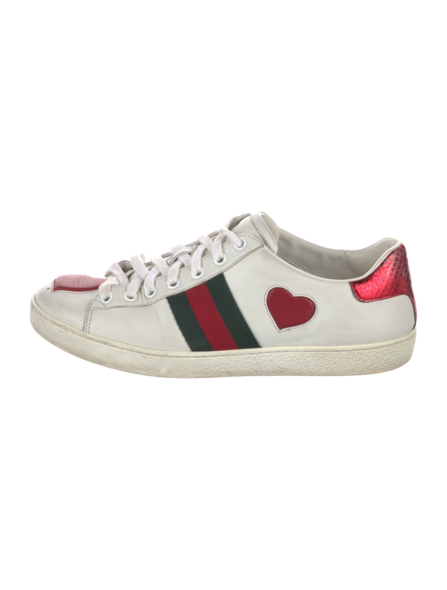 Gucci Leather Graphic Print Sneakers