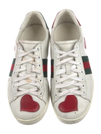 Gucci Leather Graphic Print Sneakers