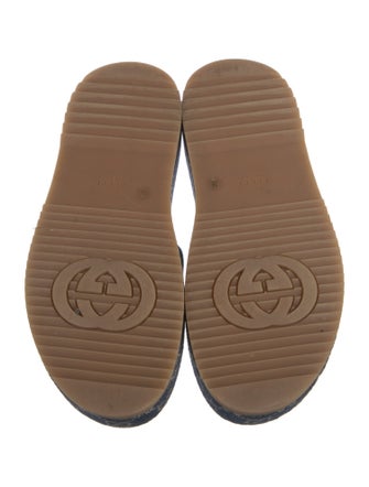 Gucci Interlocking G Logo Denim Slides