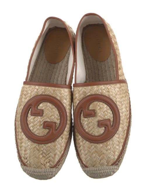 Gucci Interlocking G Logo Straw Espadrilles