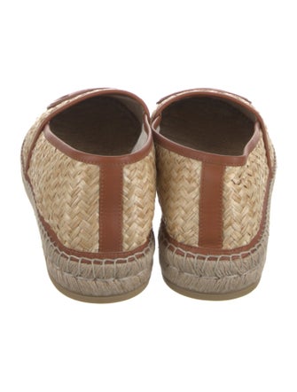 Gucci Interlocking G Logo Straw Espadrilles