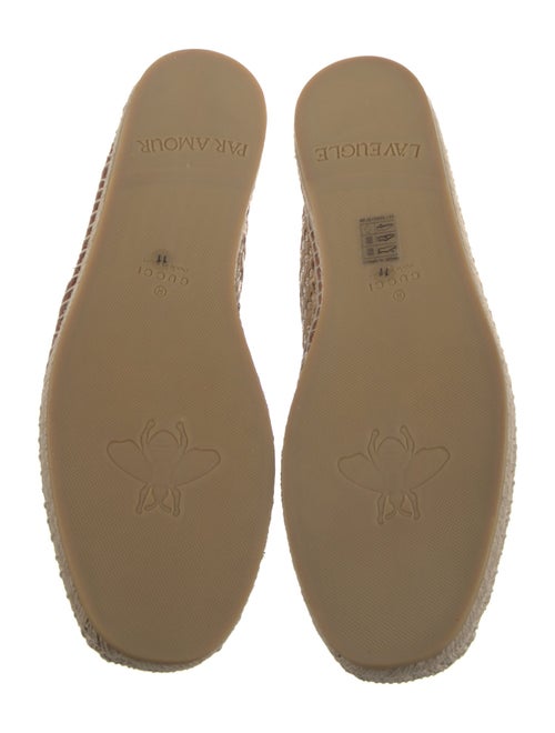 Gucci Interlocking G Logo Straw Espadrilles