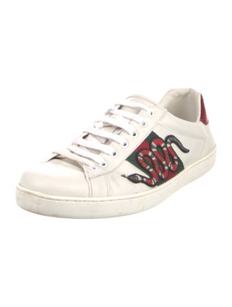 Gucci Web Accent Leather Sneakers