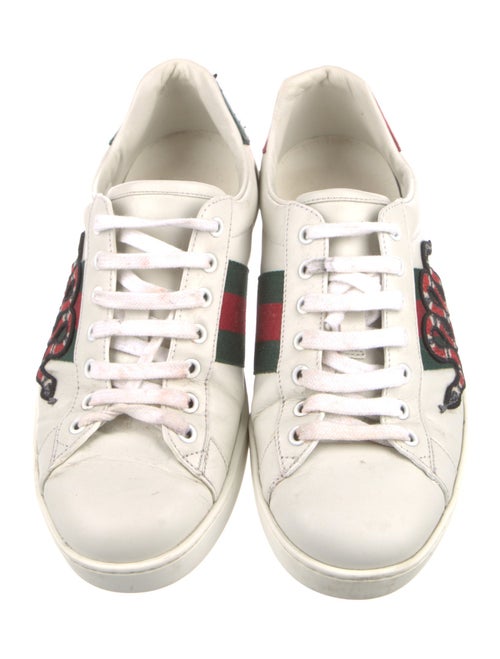 Gucci Web Accent Leather Sneakers
