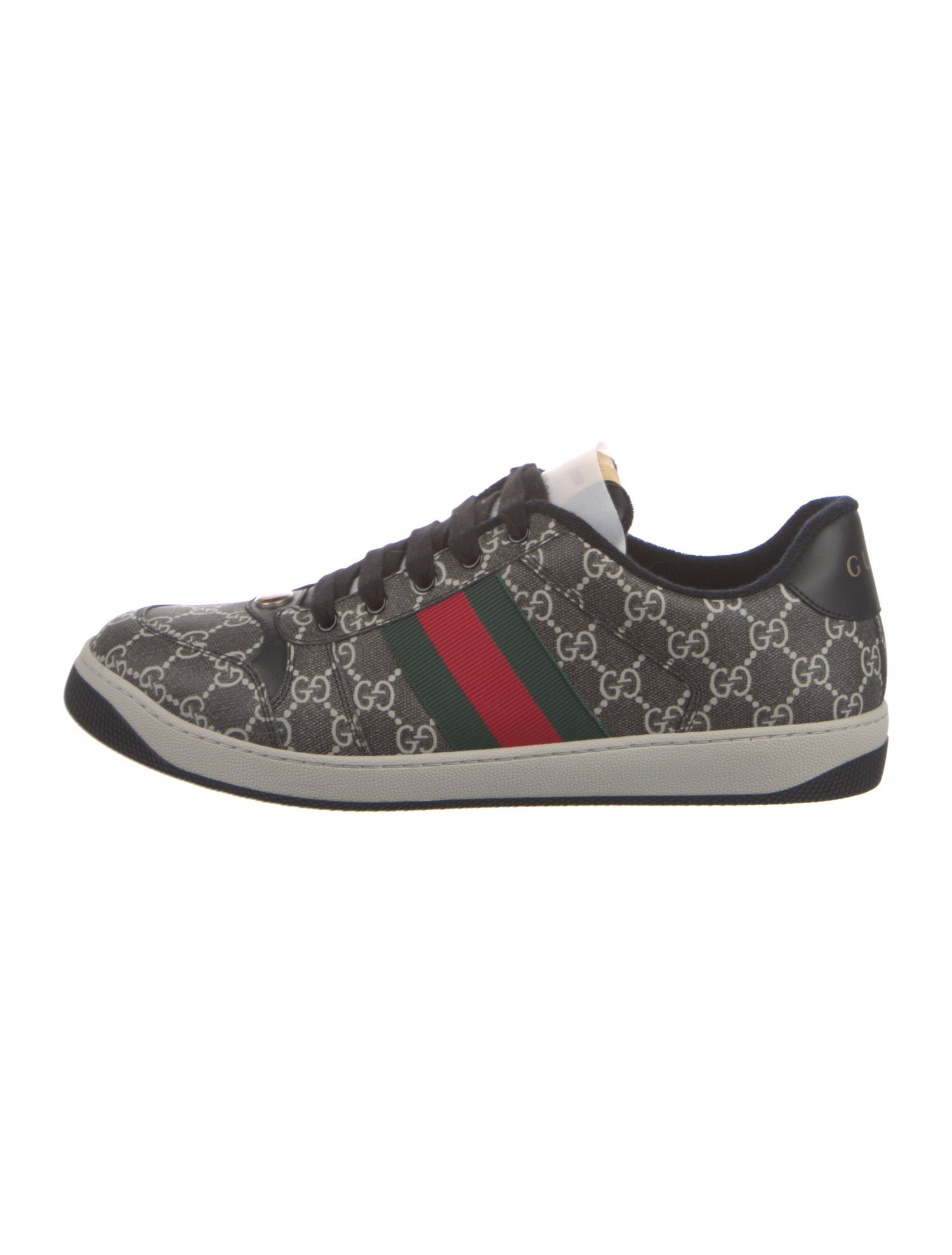Gucci GG Supreme Grosgrain Trim Sneakers w/ Tags