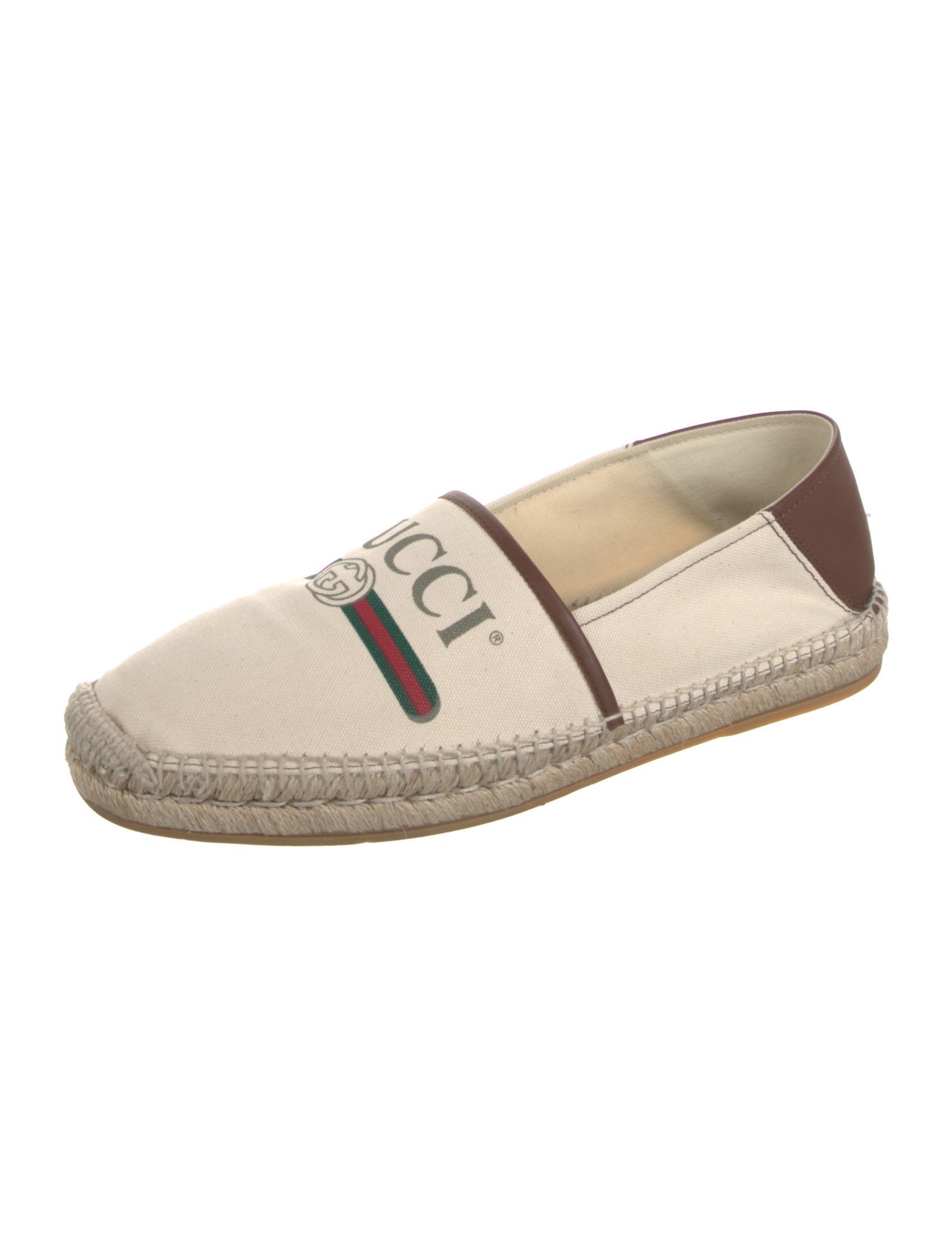 Gucci Double G Logo Canvas Espadrilles