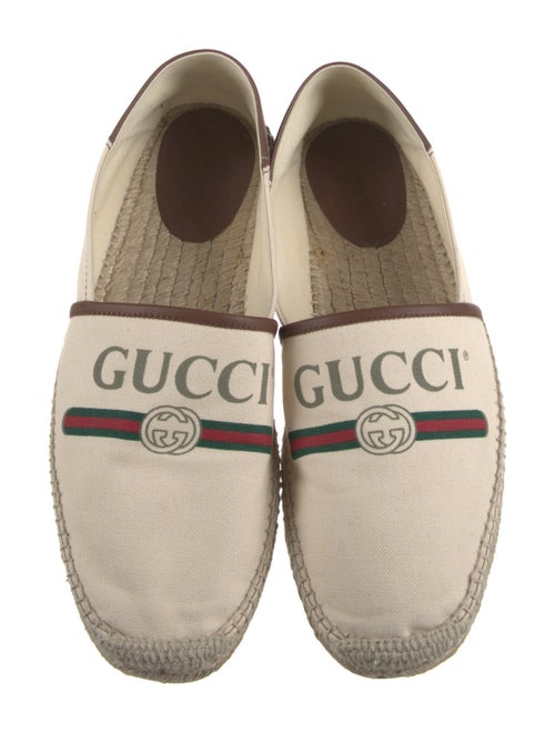 Gucci Double G Logo Canvas Espadrilles