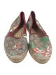 Gucci Flora Print Whipstitch Trim Espadrilles