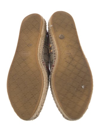 Gucci Flora Print Whipstitch Trim Espadrilles
