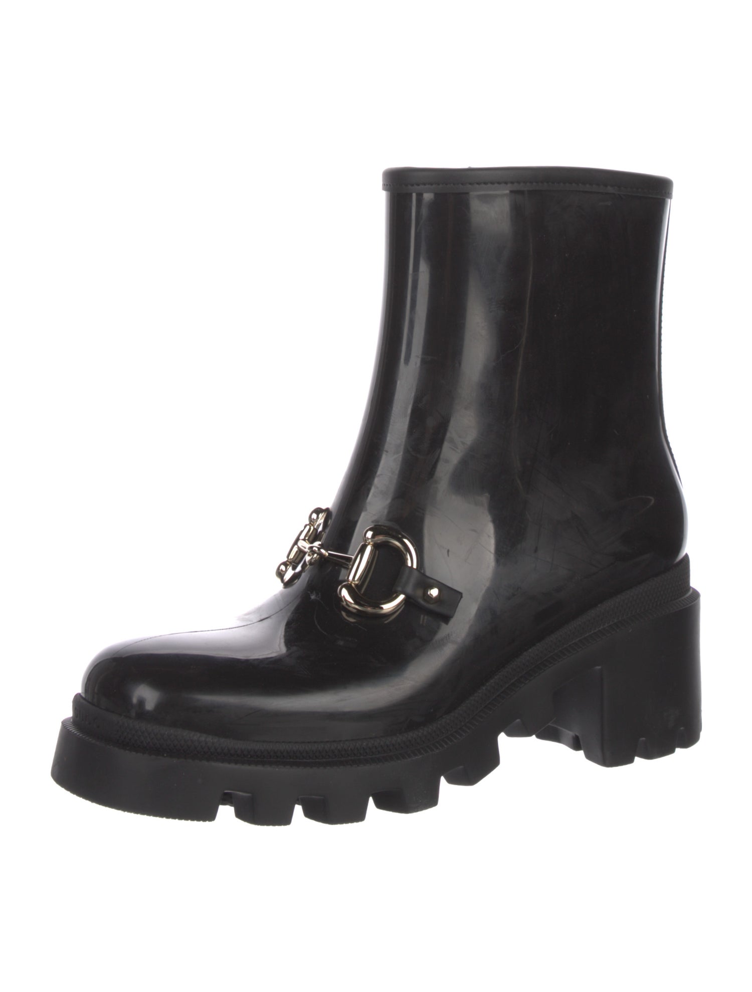 Gucci Horsebit Accent Rubber Rain Boots