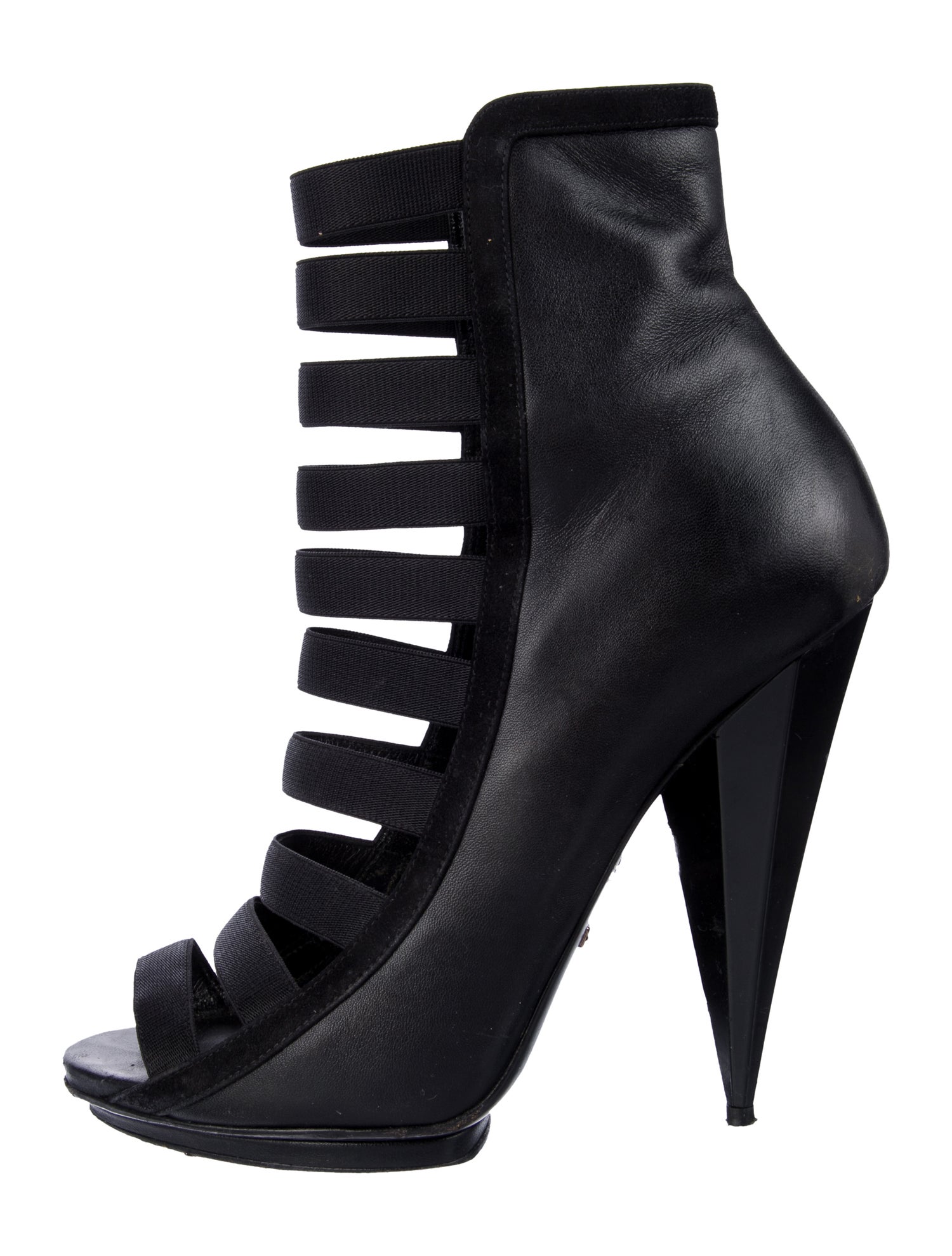 Gucci Leather Cutout Accent Pumps