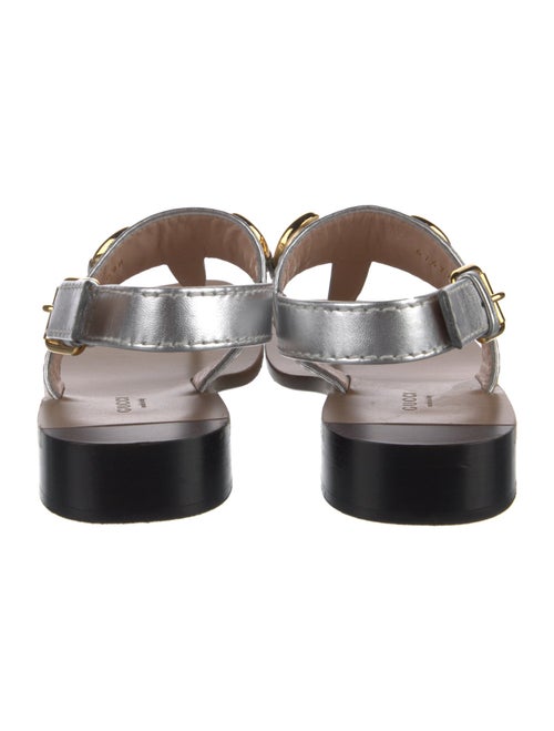 Gucci Horsebit Accent Leather T-Strap Sandals